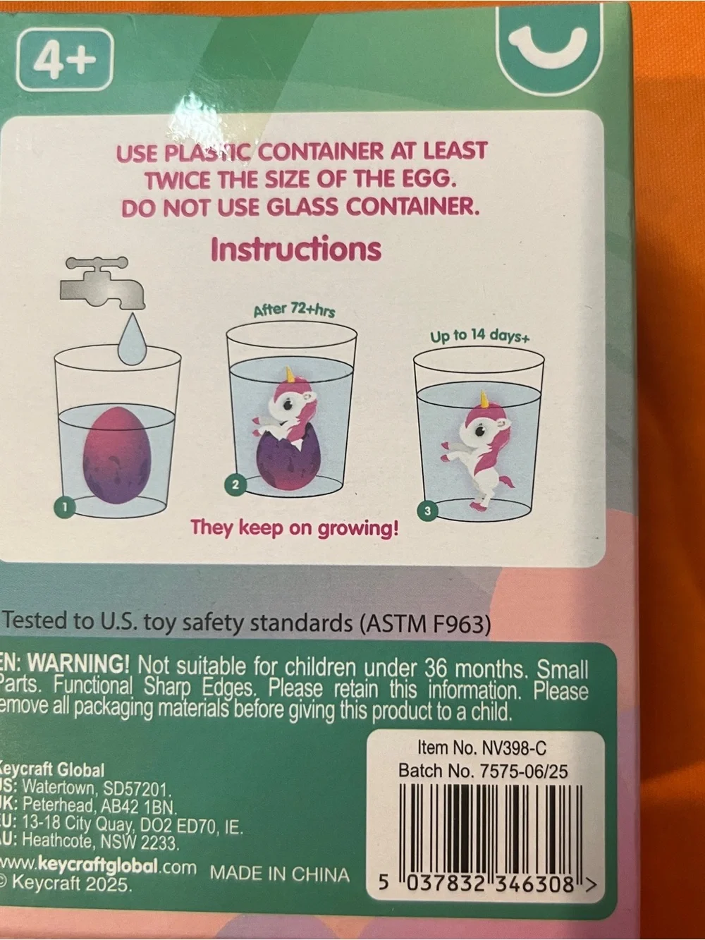 Mini Unicorn Hatching Egg - Purple